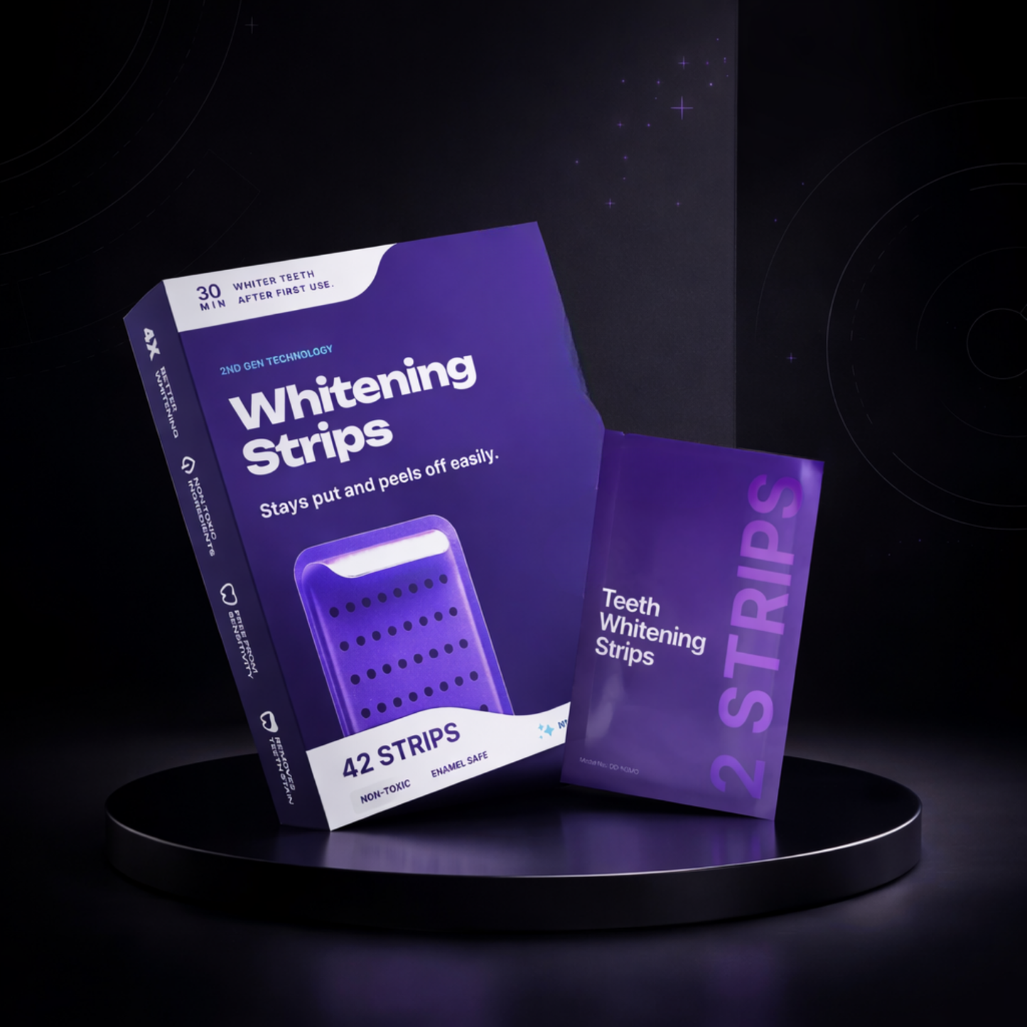 Purple Whitening Strips – 14 Pack