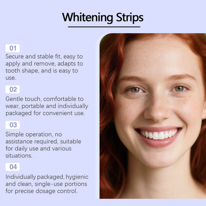 Purple Teeth Whitening Strips Oral Hygiene Fresh Breath Brighten Tooth Bleaching Long Lasting Oral Care Tooth Whitener Patches